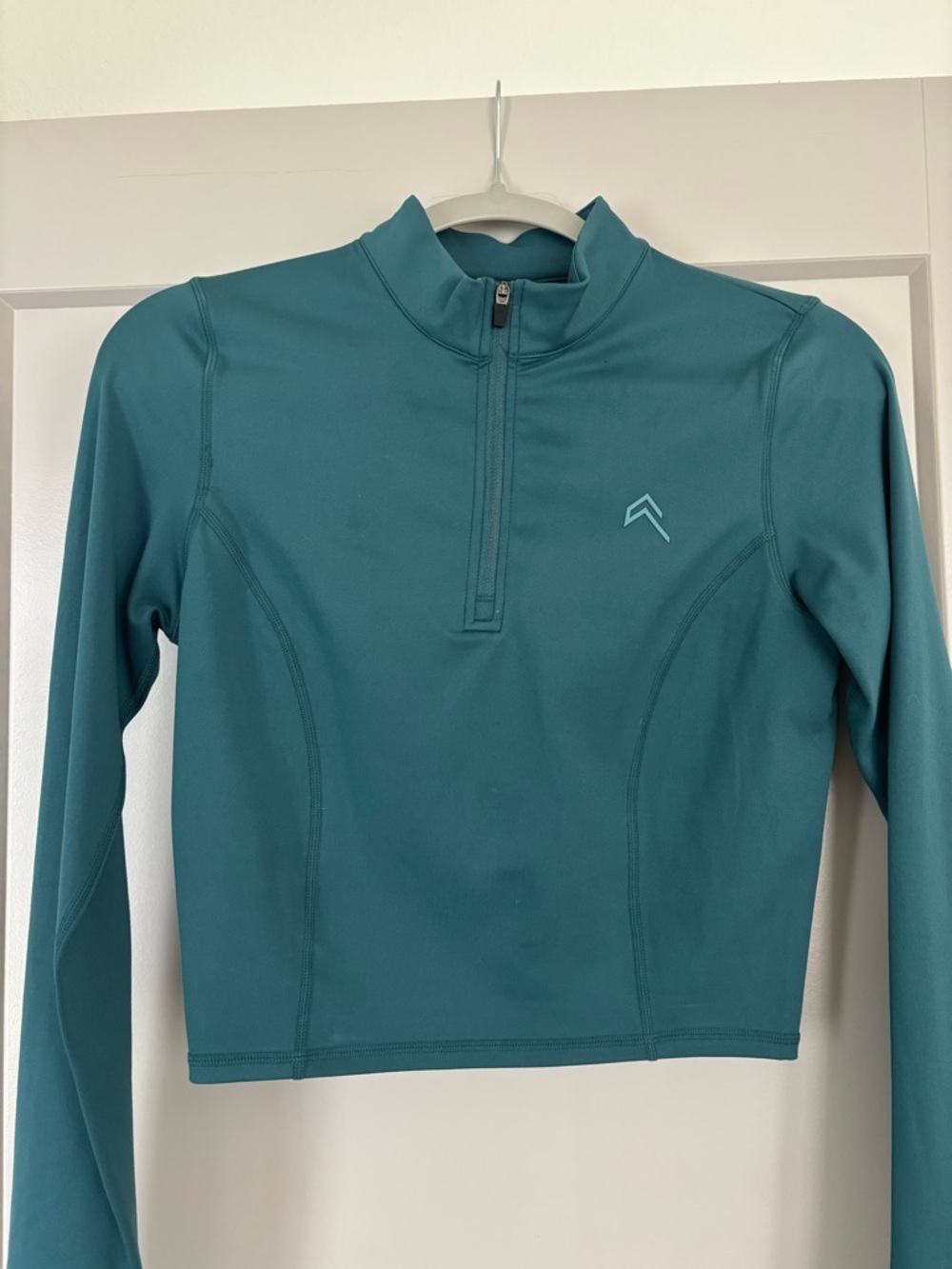 Oner active cropped timeless half zip marine teal